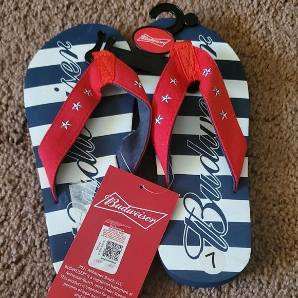 Budweiser Slide Sandals Size 7 - Picture 3 of 4